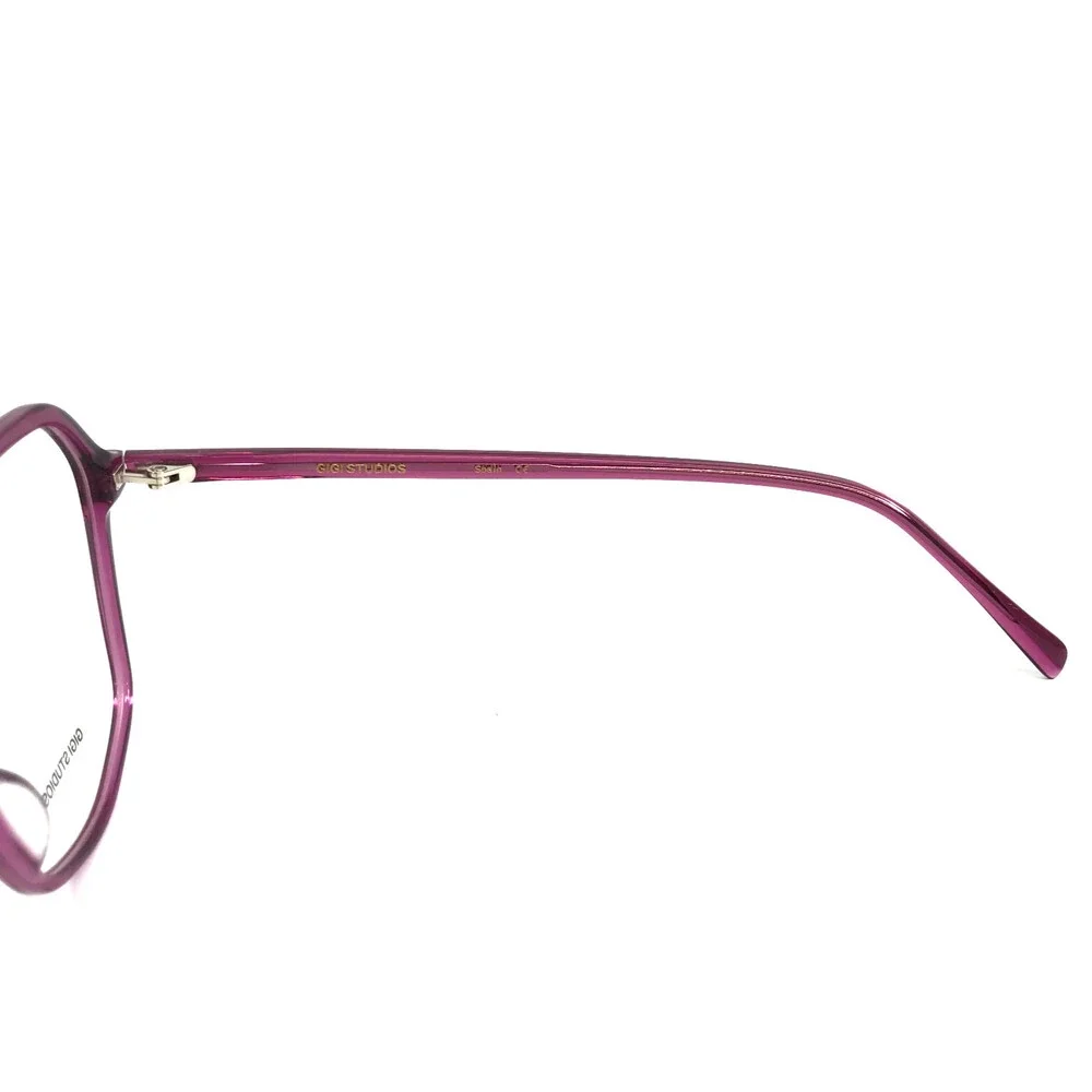 Gigi Studios Eyeglasses Frames 6112/6 CORA Clear Purple Geometric 54-15-140